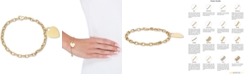 Macy's Heart Pendant Chain Bracelet in 10k Gold